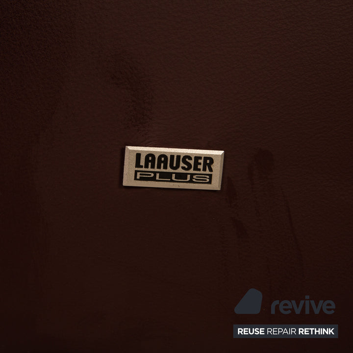 Laauser Dacapo Leder Dreisitzer Aubergine Sofa Couch Funktion