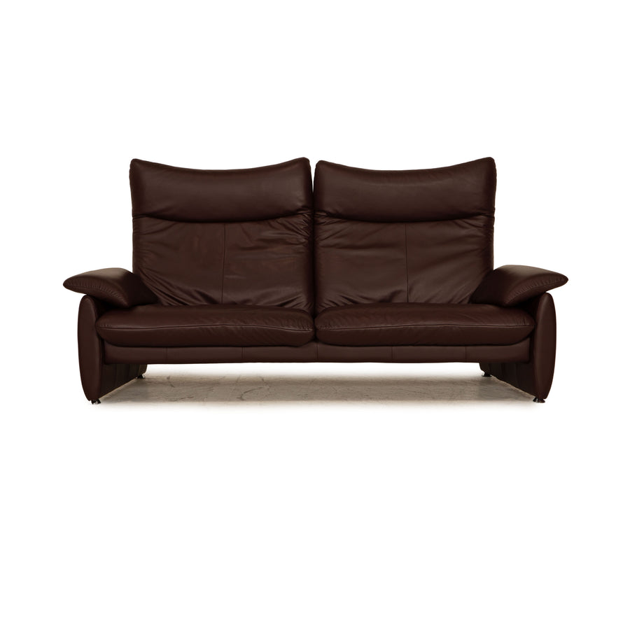Laauser Dacapo leather three-seater eggplant sofa couch function