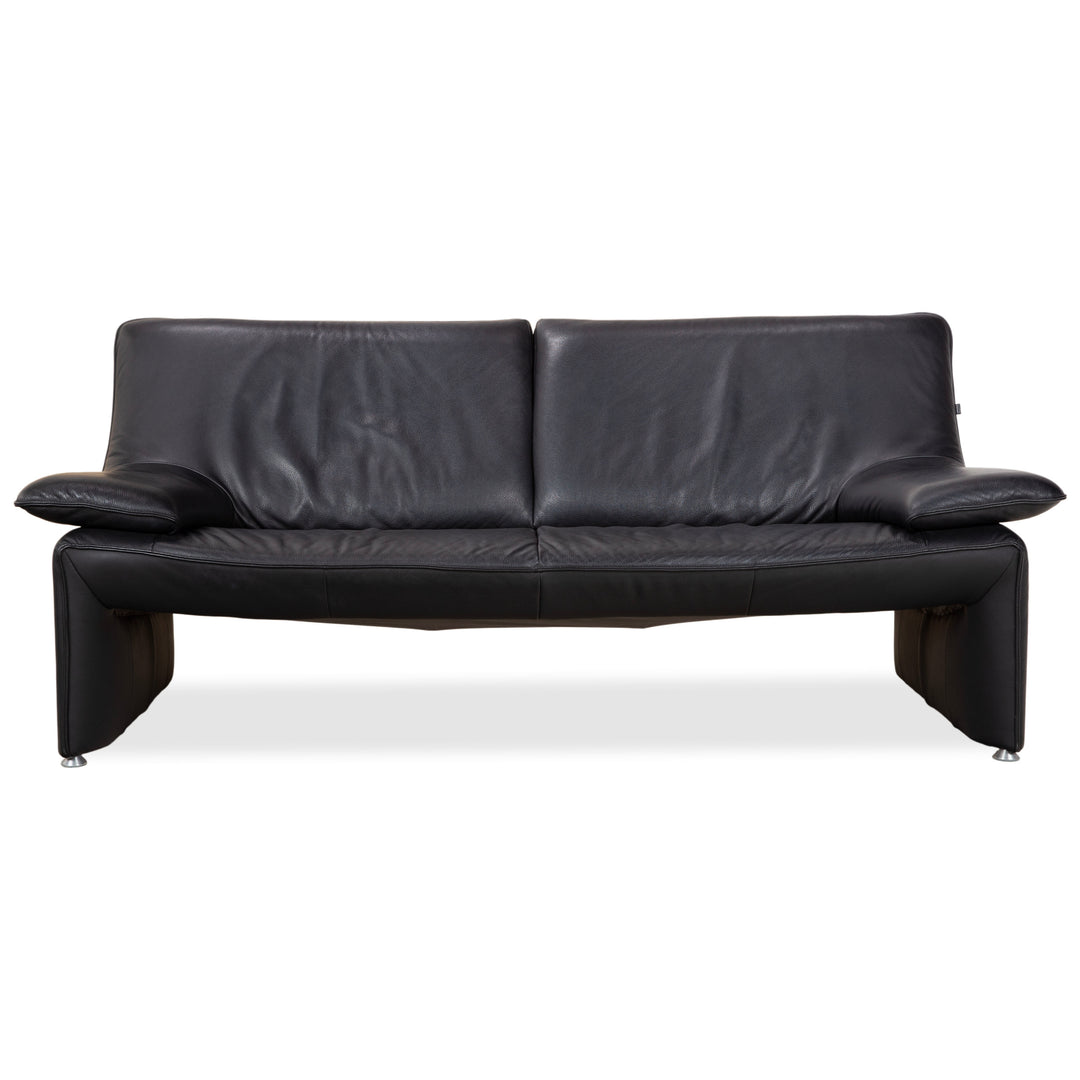 Laauser Flair Leder Dreisitzer Schwarz Sofa Couch