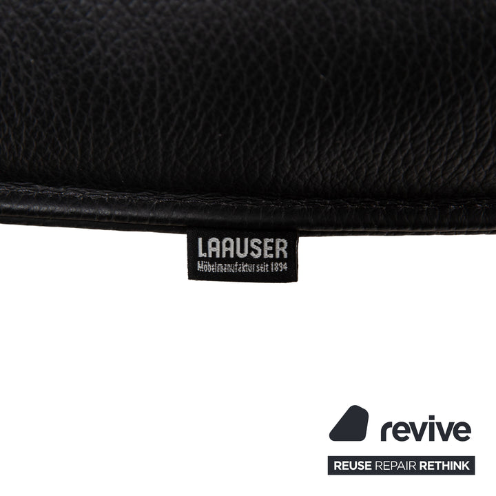 Laauser Flair Leder Zweisitzer Schwarz Sofa Couch