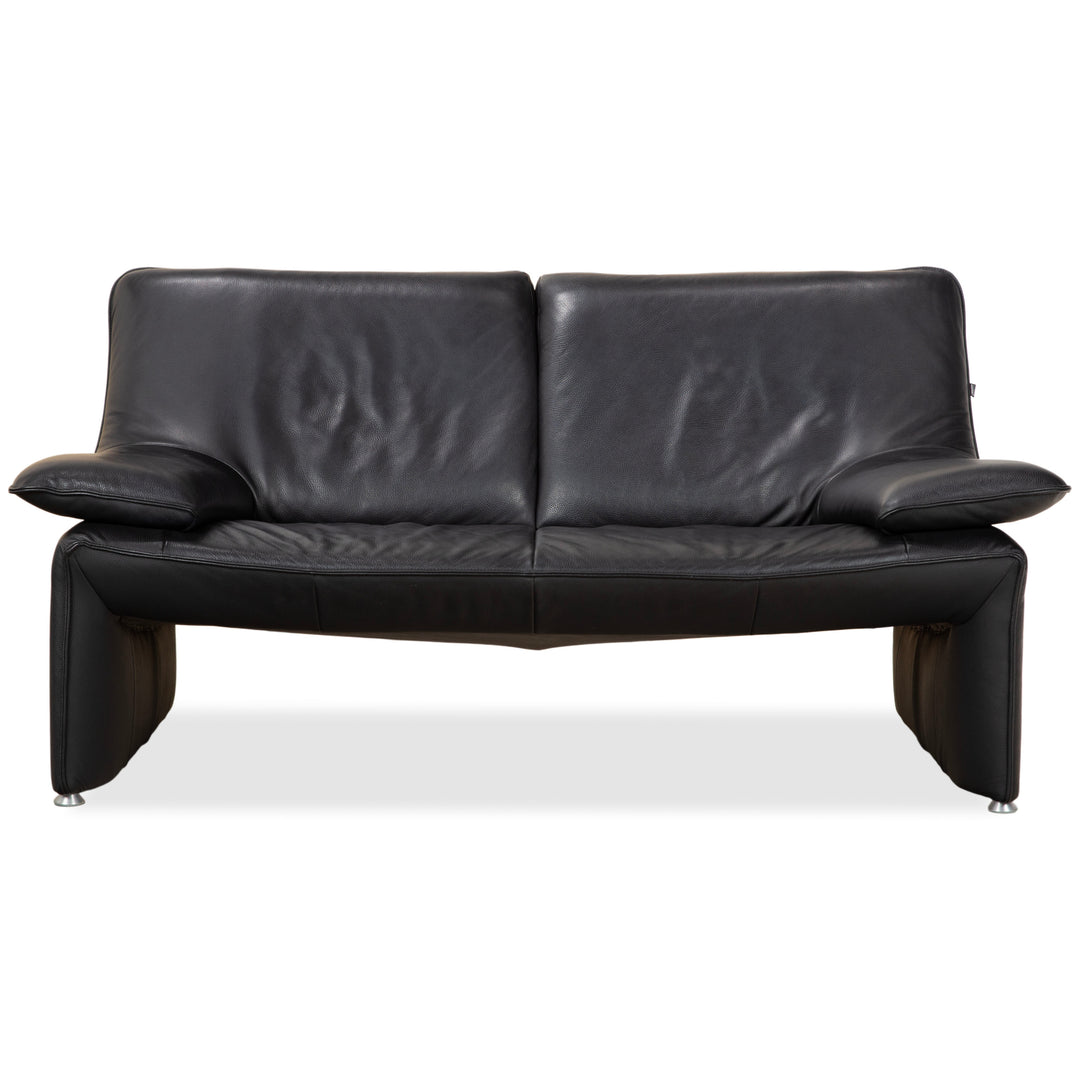 Laauser Flair Leder Zweisitzer Schwarz Sofa Couch
