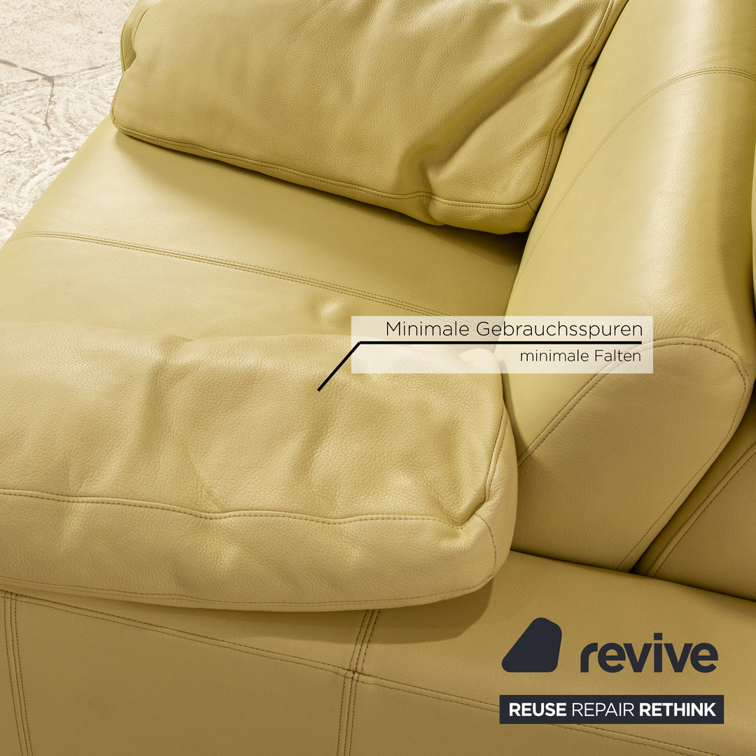 Laauser leather armchair green manual relaxation function