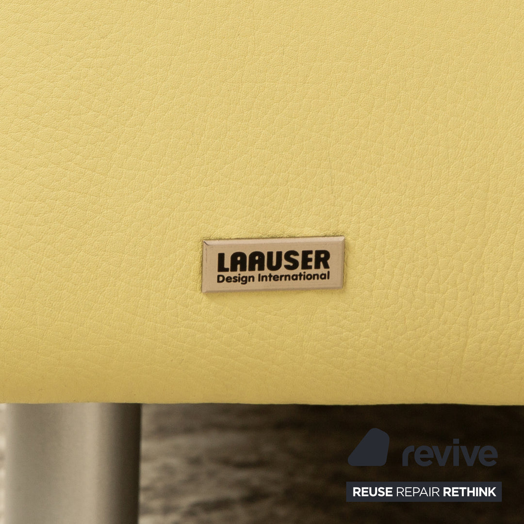 Laauser leather armchair green manual relaxation function