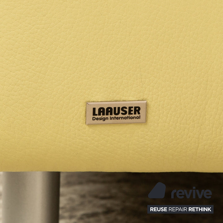 Laauser leather armchair green manual relaxation function