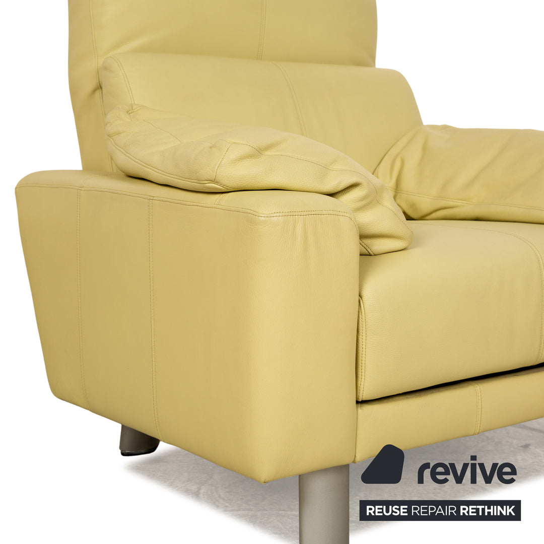 Laauser leather armchair green manual relaxation function