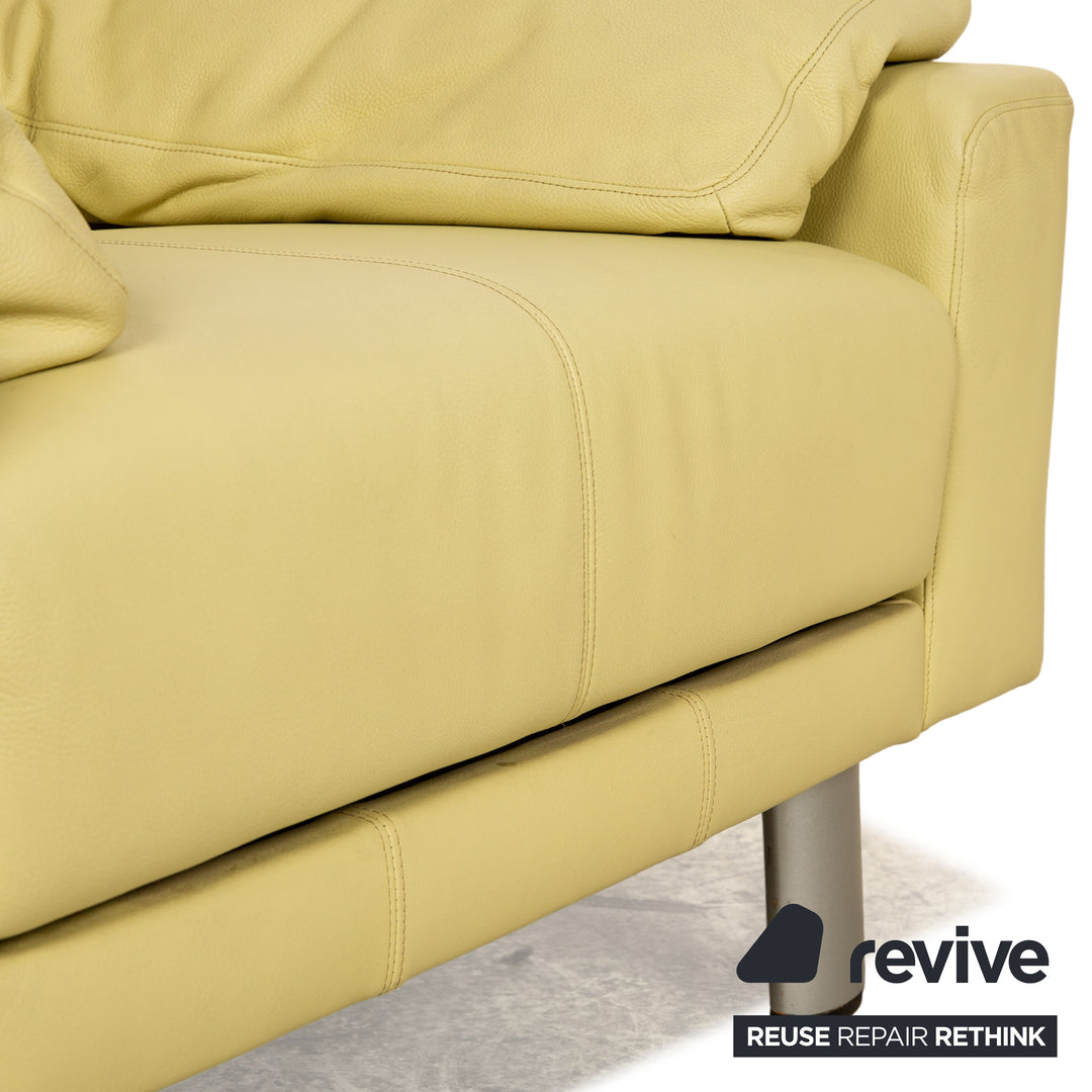 Laauser leather armchair green manual relaxation function