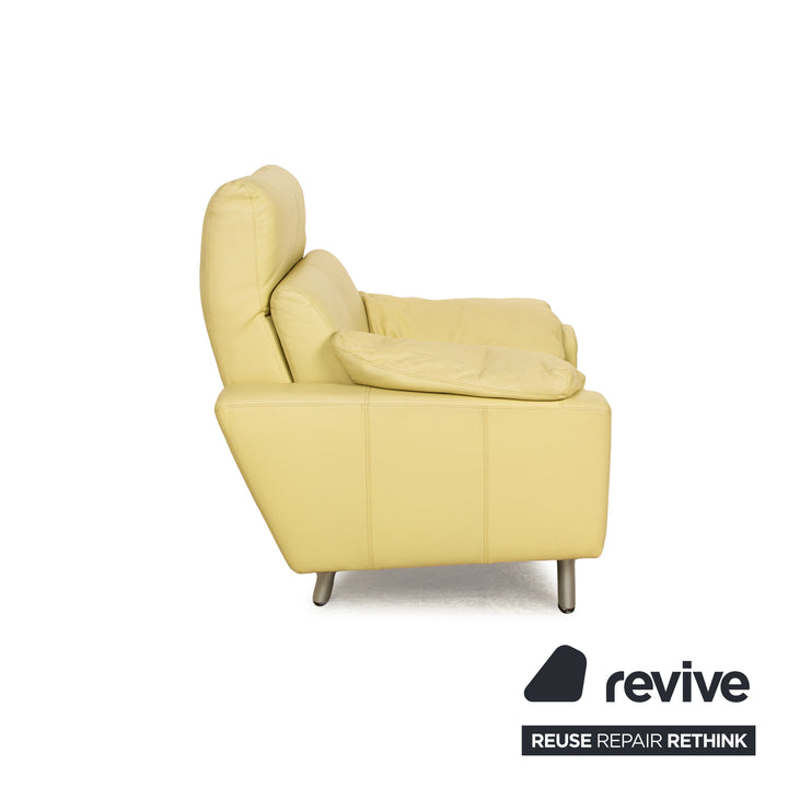 Laauser leather armchair green manual relaxation function