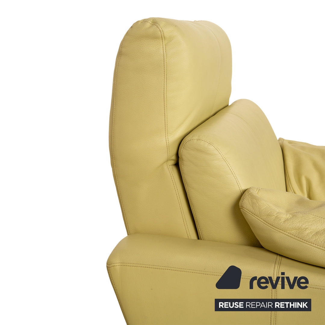 Laauser leather armchair green manual relaxation function