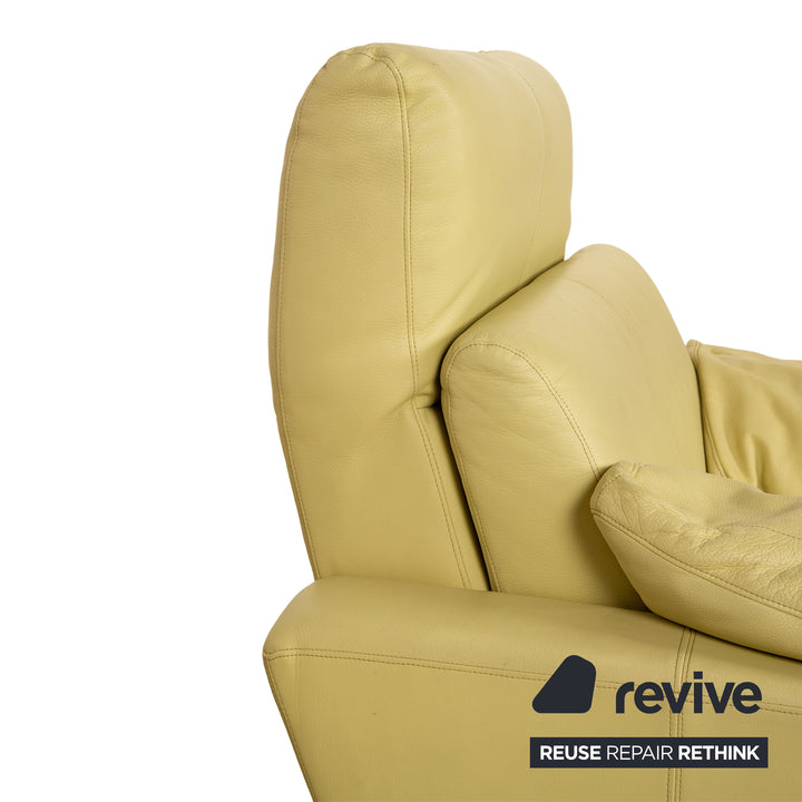 Laauser leather armchair green manual relaxation function