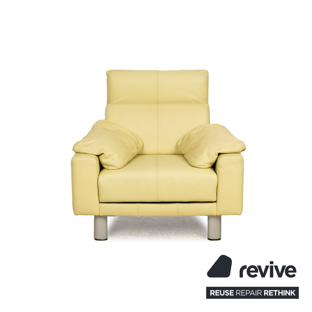 Laauser leather armchair green manual relaxation function