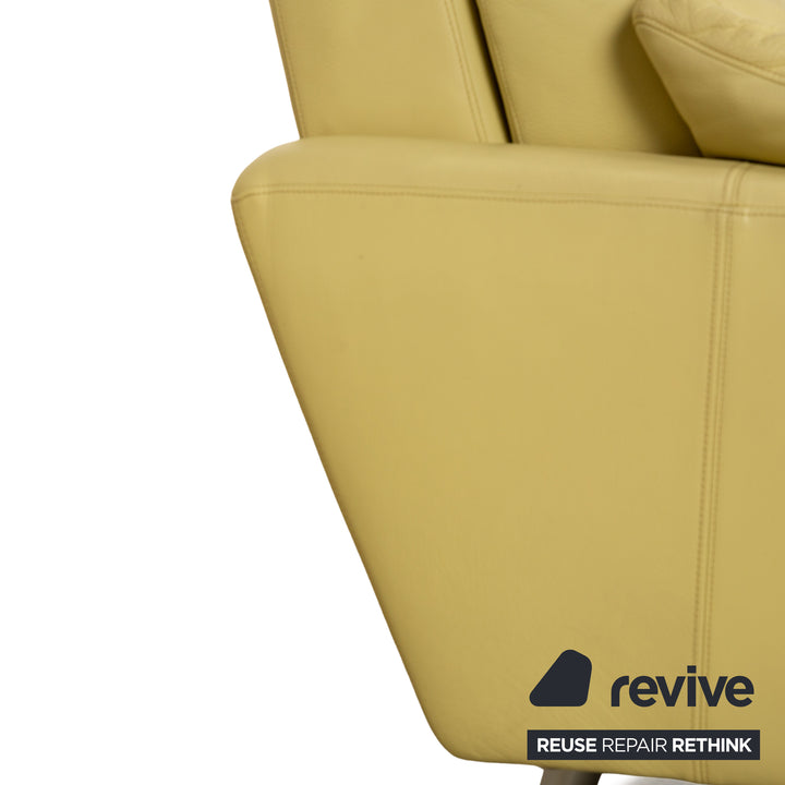 Laauser leather armchair green manual relaxation function