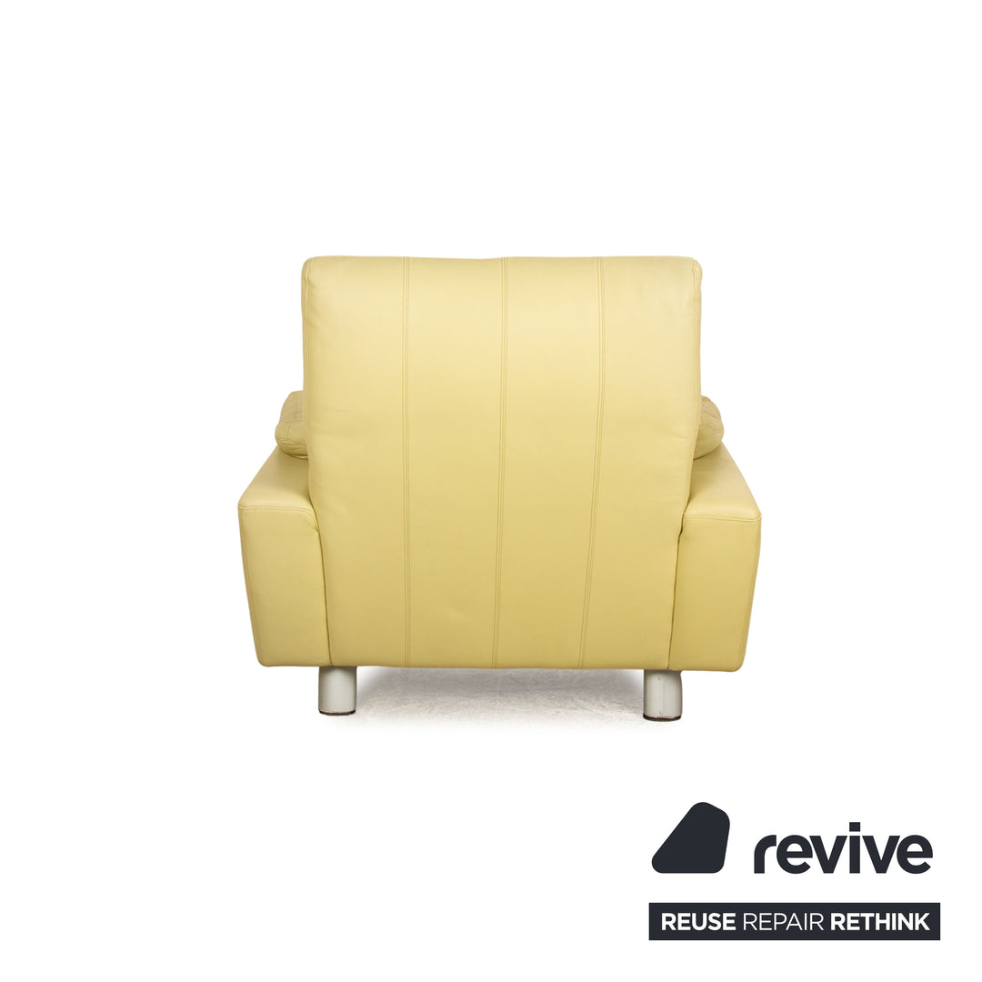 Laauser leather armchair green manual relaxation function