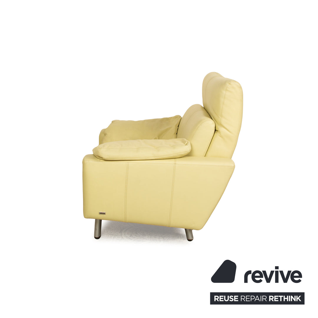 Laauser leather armchair green manual relaxation function