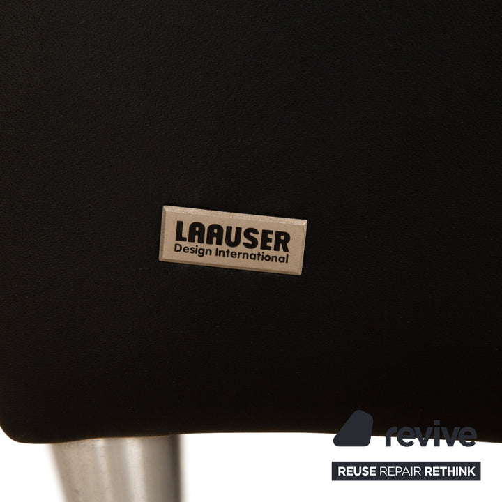 Laauser Leder Sessel Schwarz