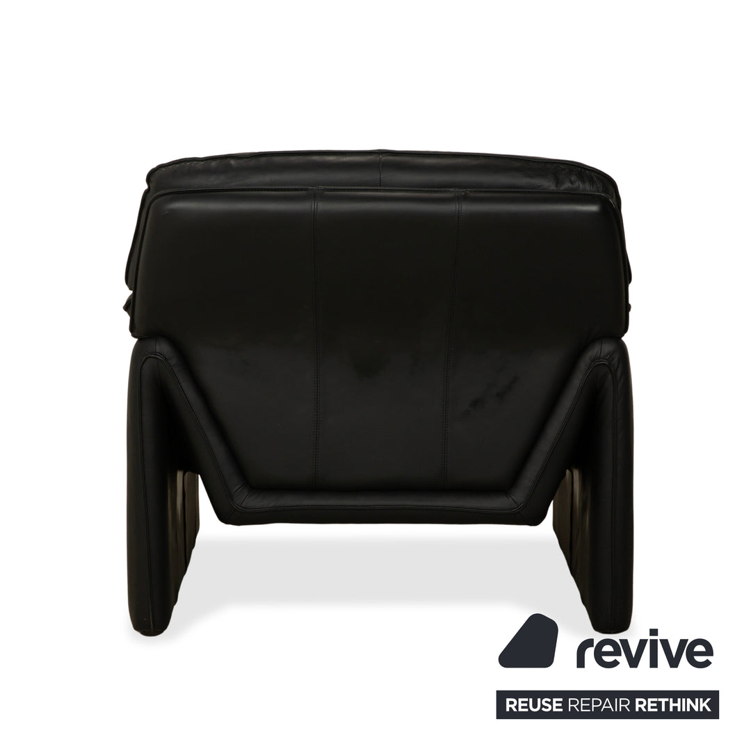 Laauser Leder Sessel Schwarz
