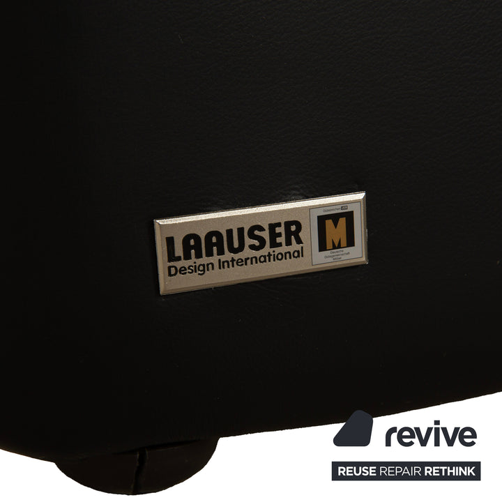 Laauser Leder Sessel Schwarz