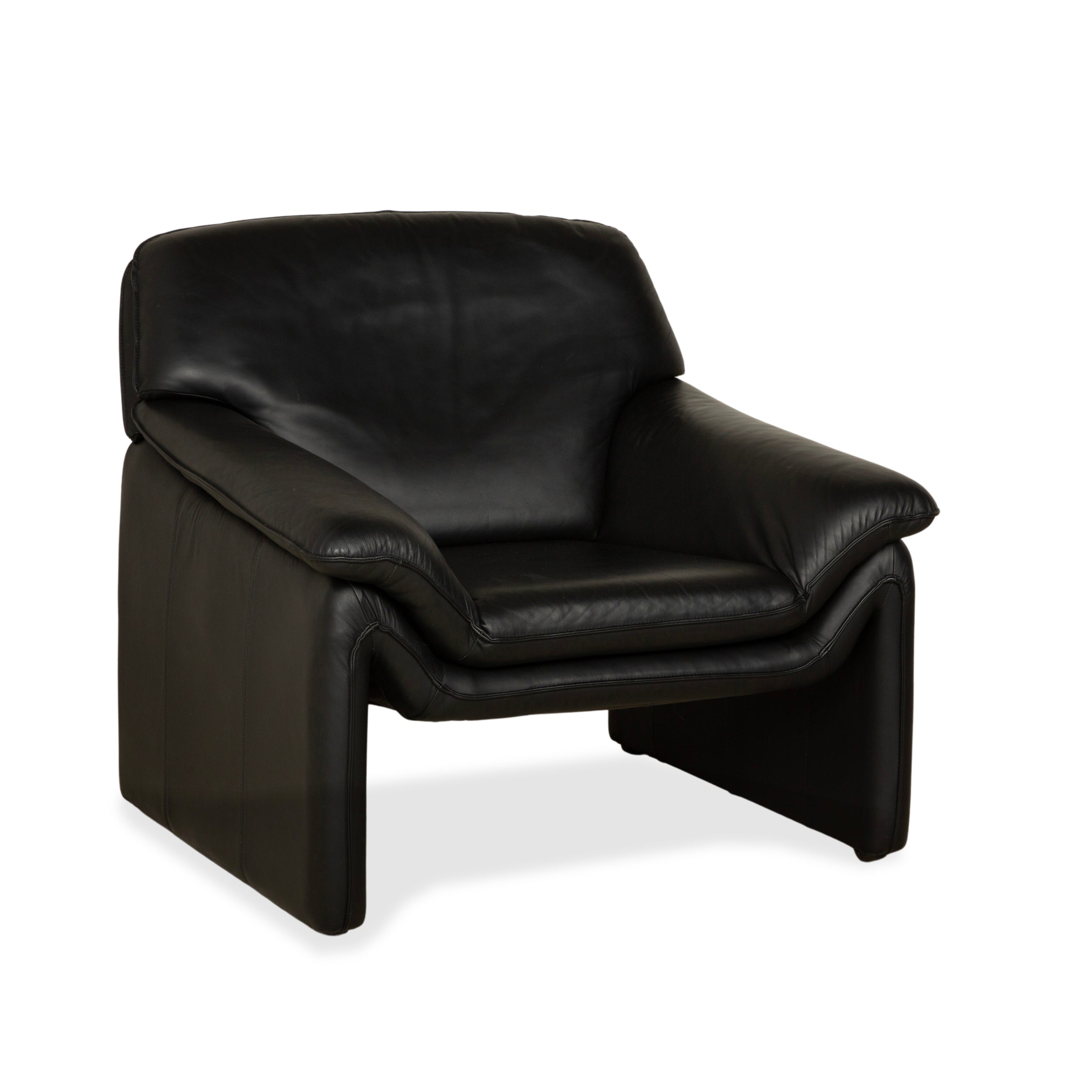 Laauser Leather Armchair Black