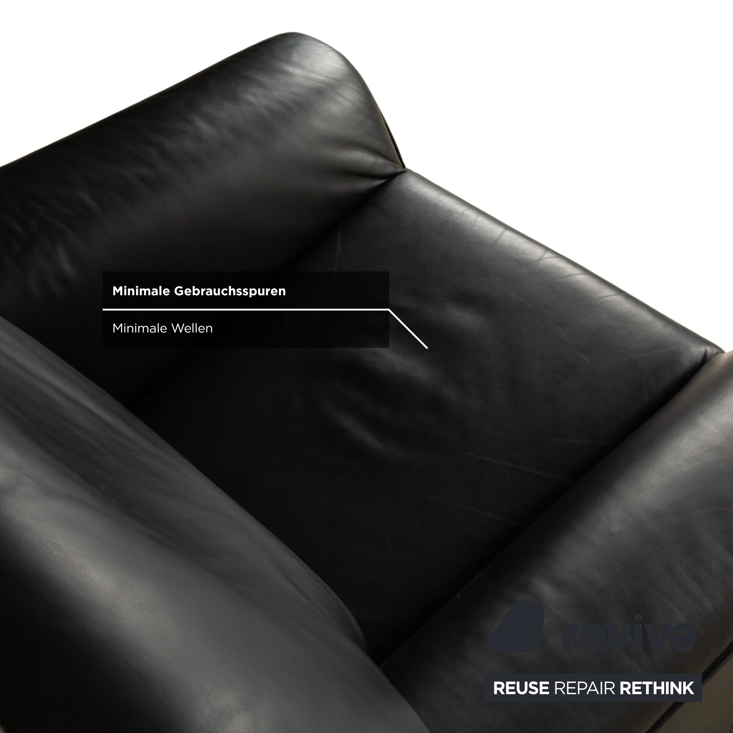 Laauser Leather Armchair Black
