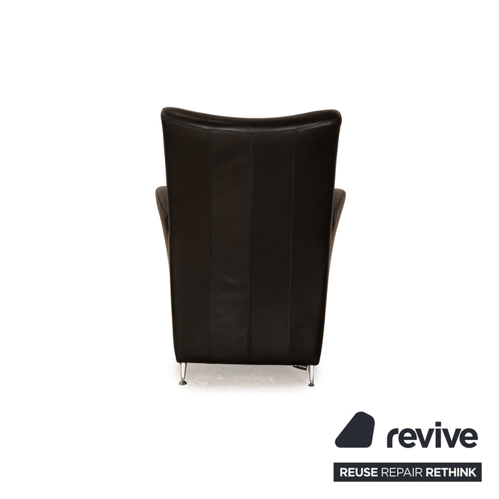 Laauser Leather Armchair Black