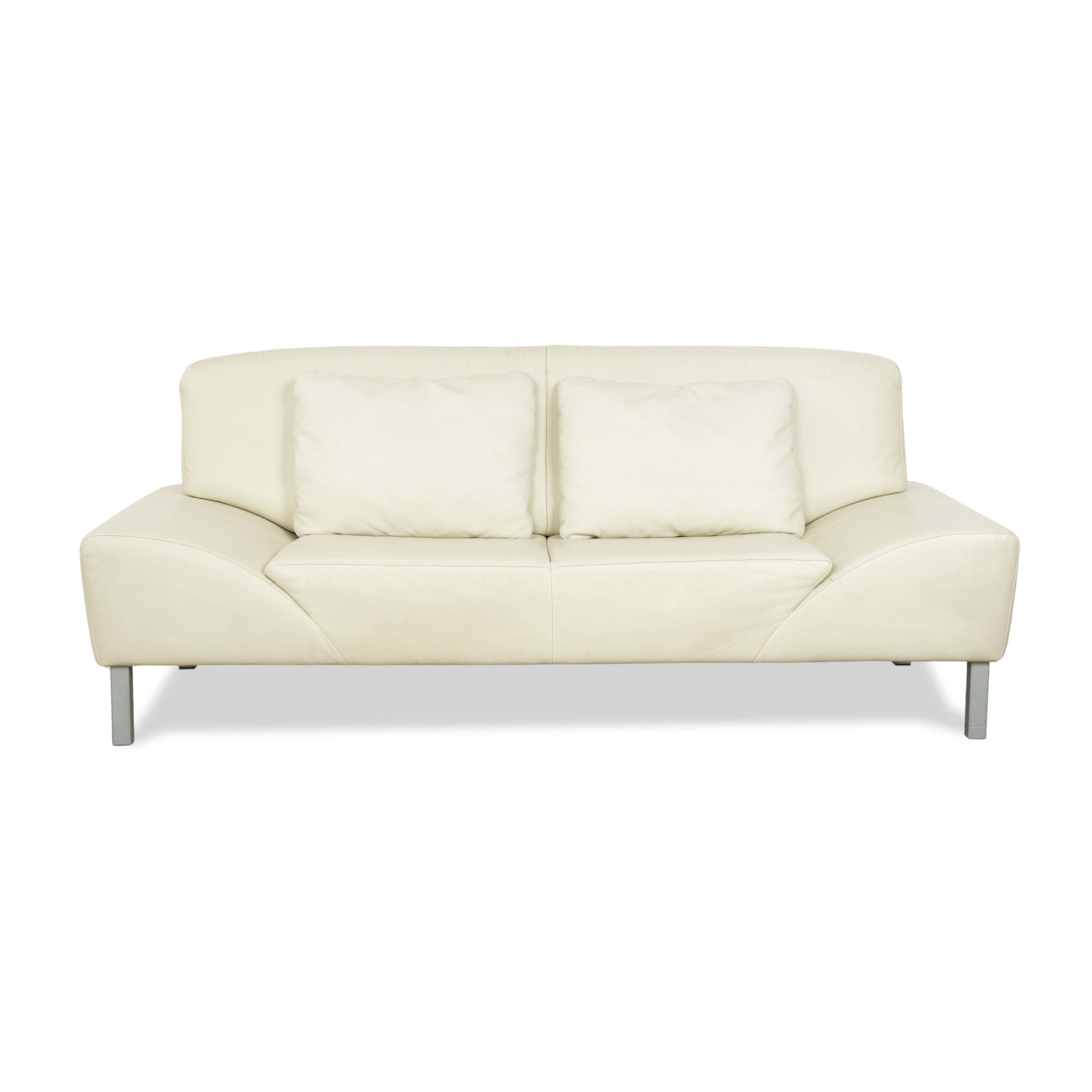 Laauser Leder Zweisitzer Creme Pistazie Sofa Couch