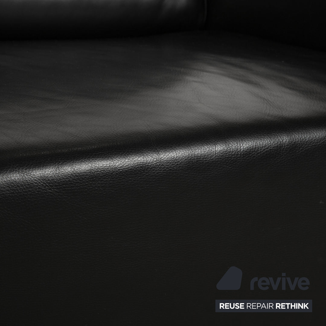 Laauser leather two-seater black manual function