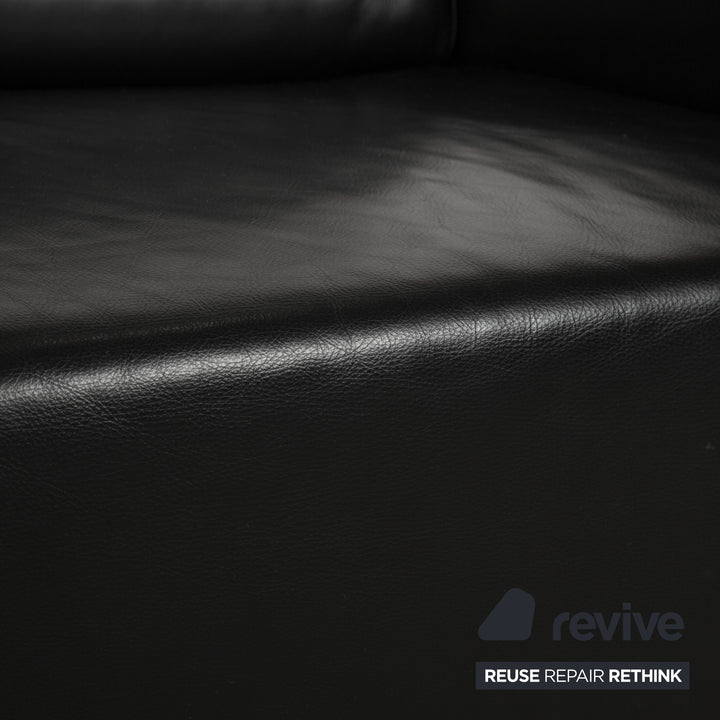 Laauser leather two-seater black manual function