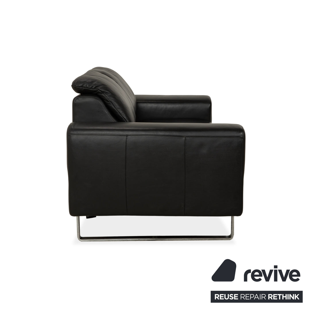 Laauser leather two-seater black manual function