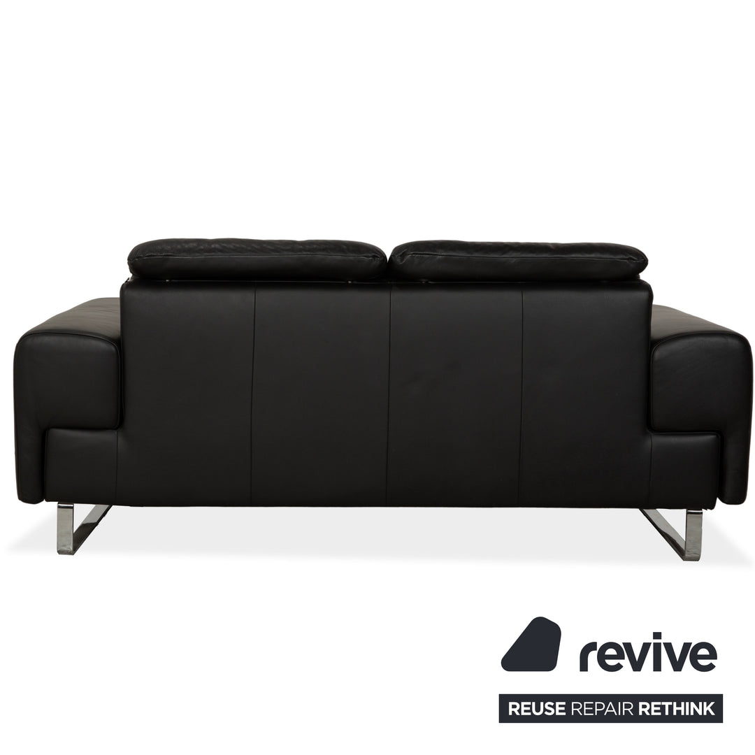 Laauser leather two-seater black manual function