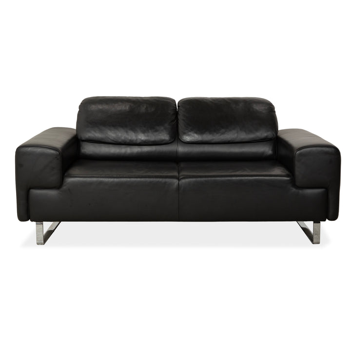 Laauser leather two-seater black manual function