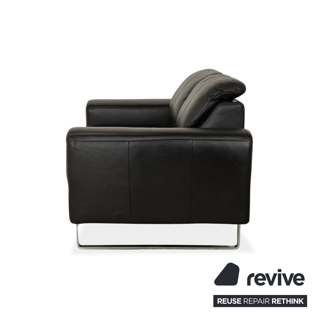 Laauser leather two-seater black manual function