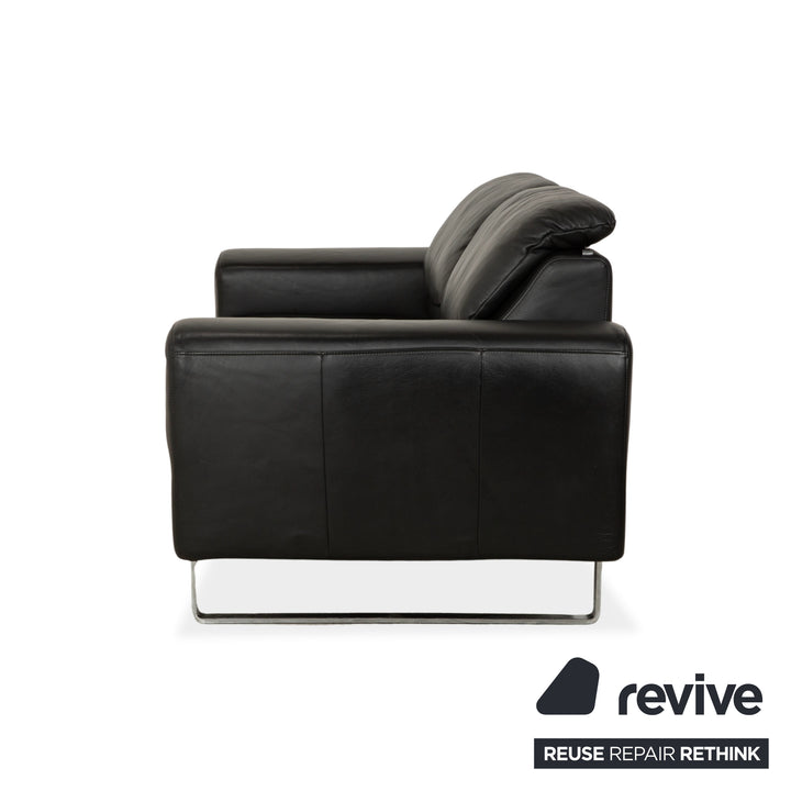 Laauser leather two-seater black manual function