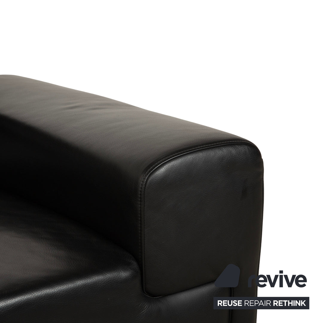 Laauser leather two-seater black manual function