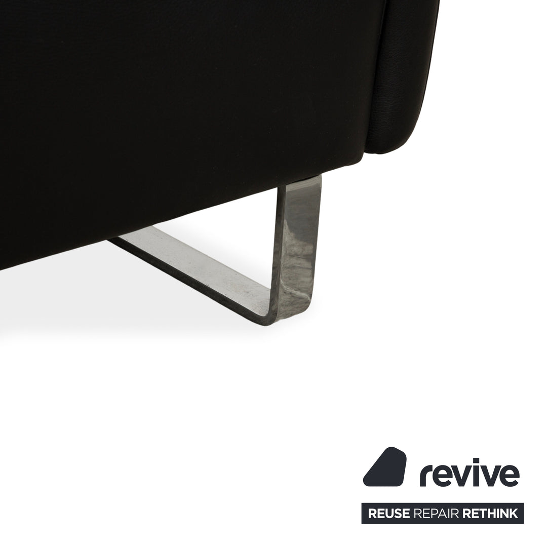 Laauser leather two-seater black manual function