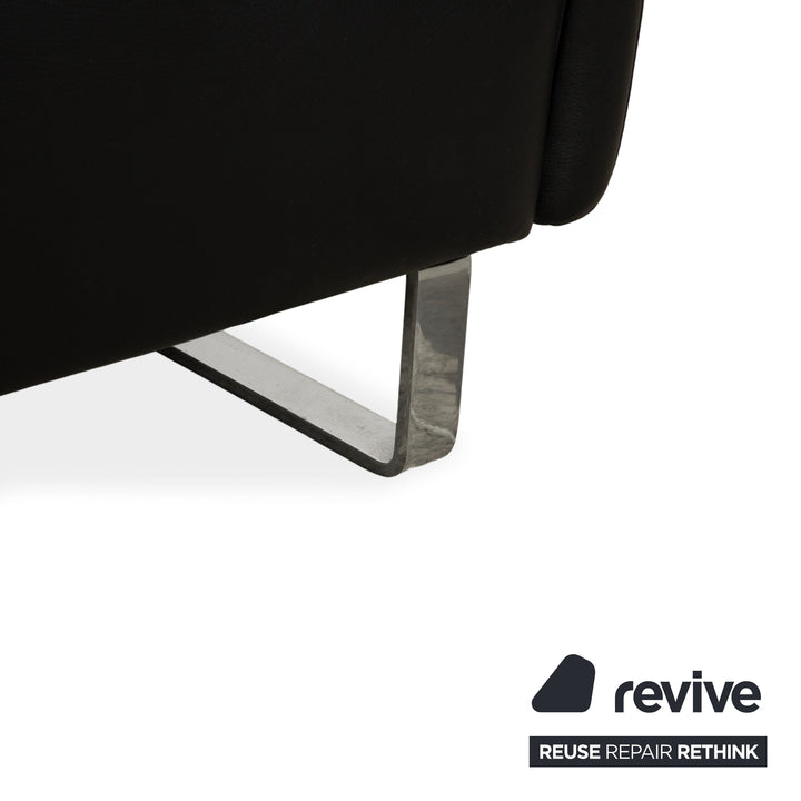 Laauser leather two-seater black manual function