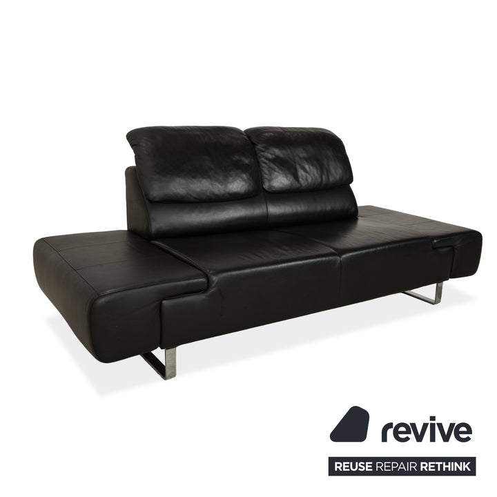Laauser leather two-seater black manual function