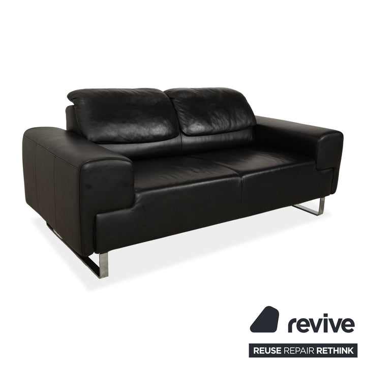 Laauser leather two-seater black manual function