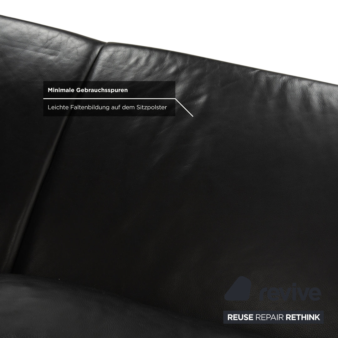 Laauser leather two-seater black manual function