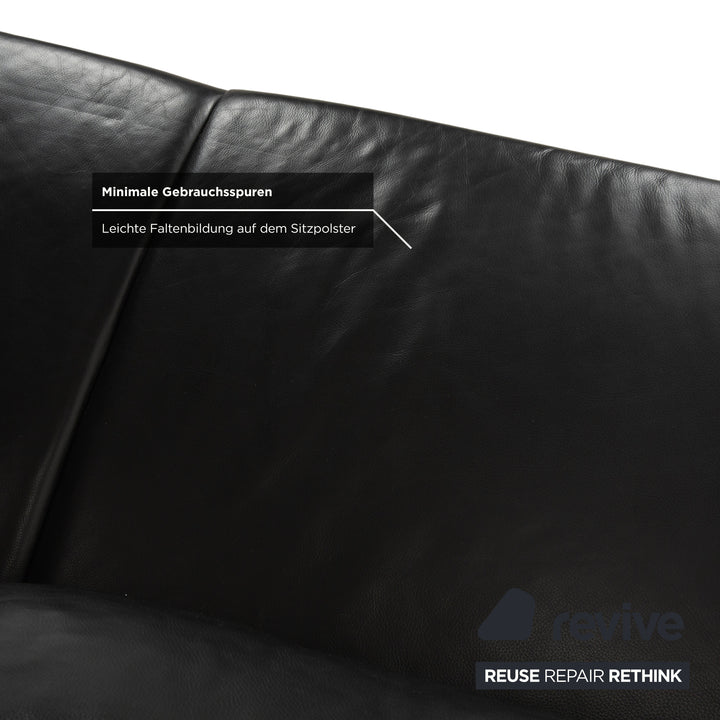 Laauser leather two-seater black manual function