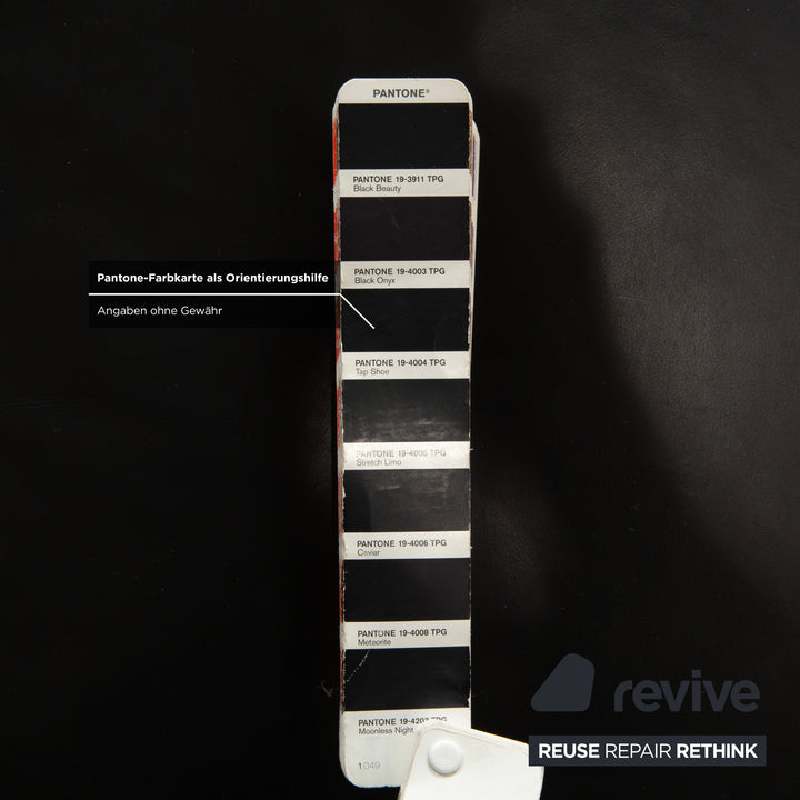 Canapé deux places en cuir noir Laauser