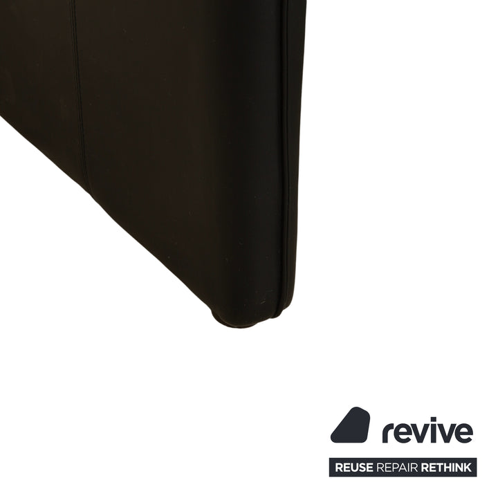 Fauteuil deux places en cuir Laauser, canapé noir