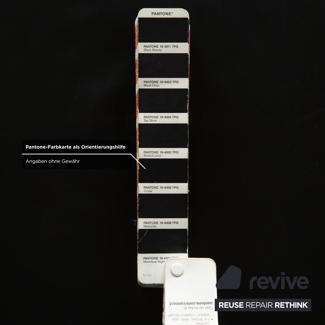 Fauteuil deux places en cuir Laauser, canapé noir