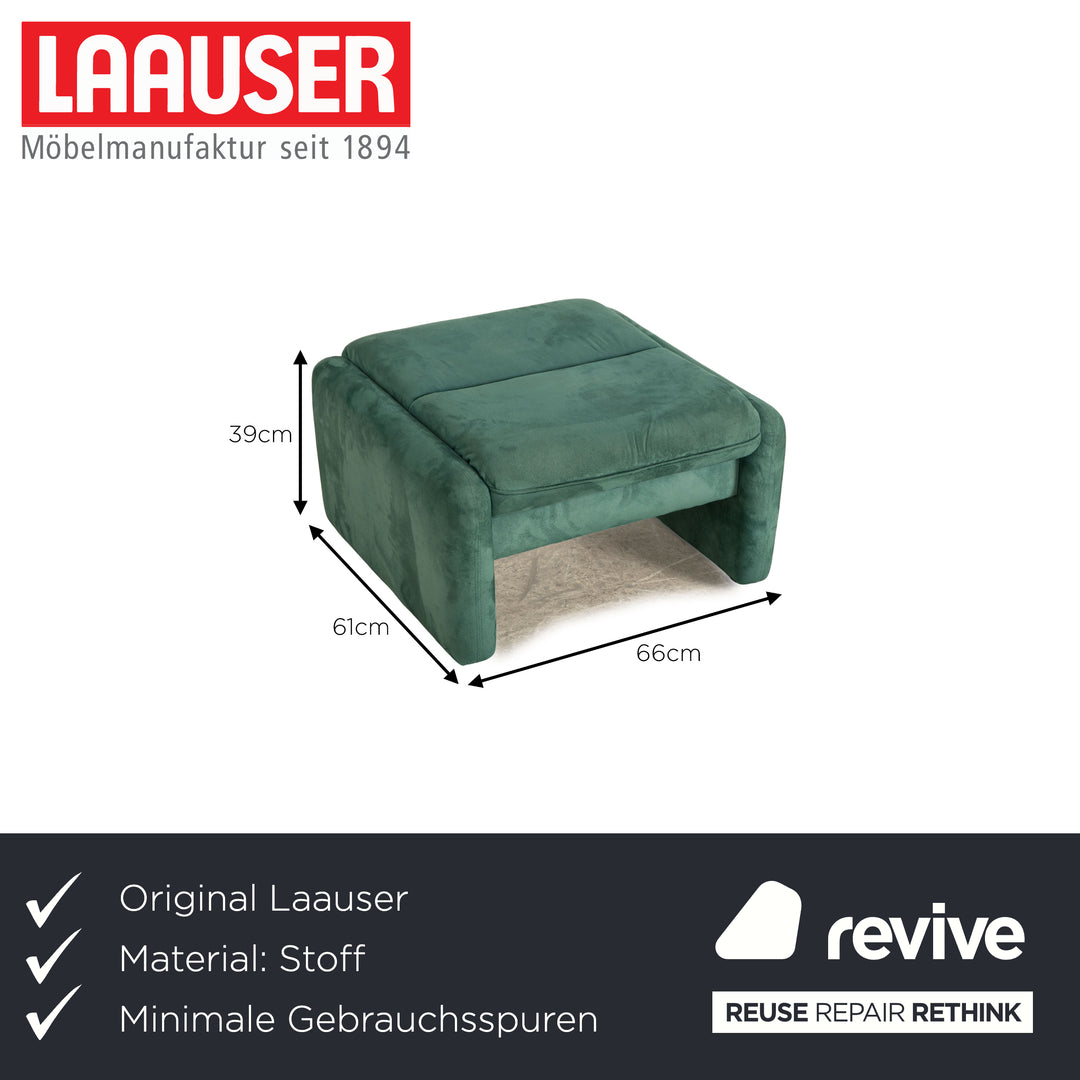 Laauser Motion fabric stool turquoise green