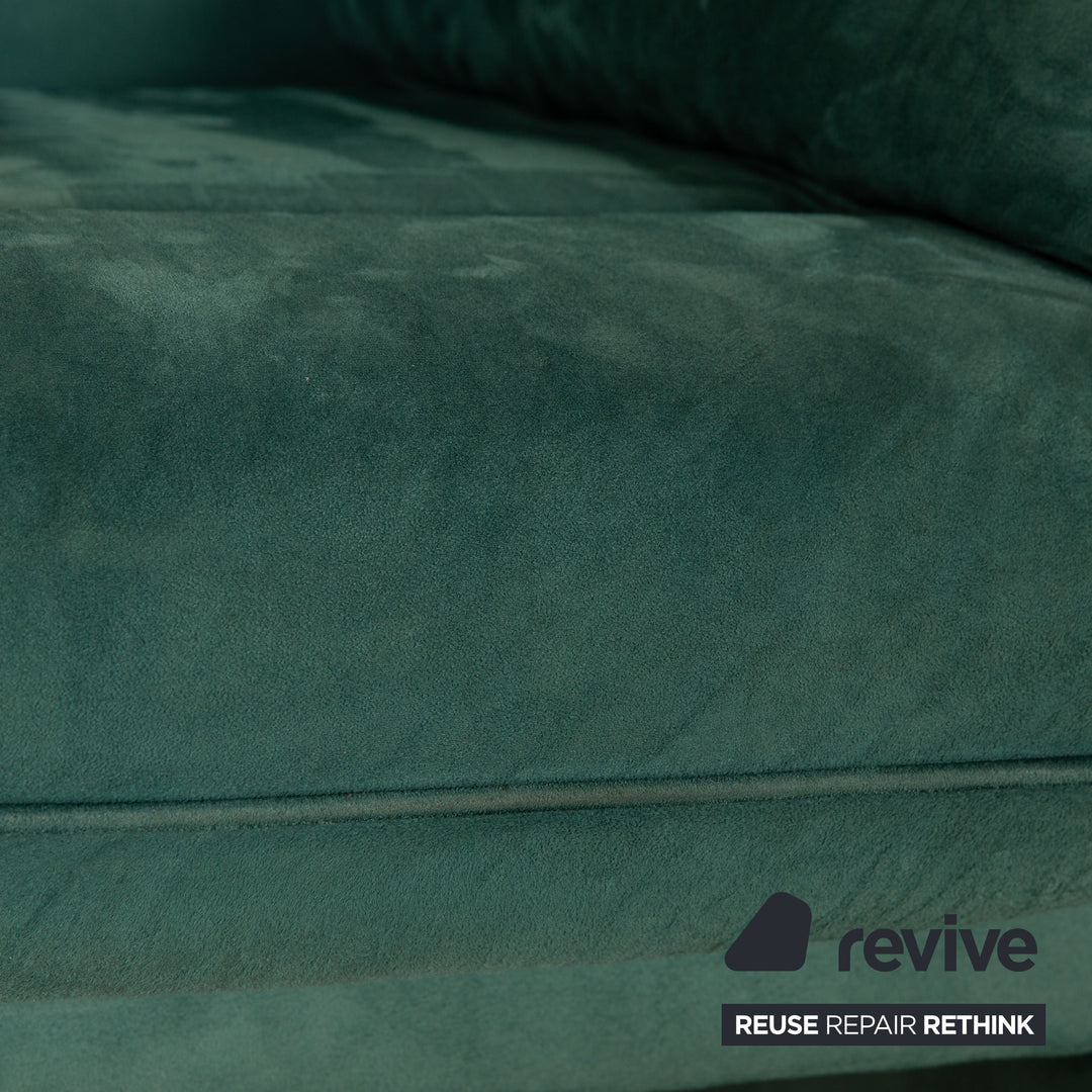 Laauser Motion Stoff Sessel Garnitur Türkis Grün Sessel Hocker manuelle Funktion Relaxfunktion