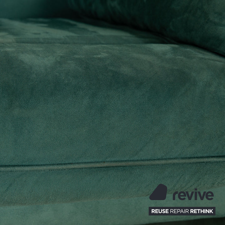 Laauser Motion Stoff Sessel Garnitur Türkis Grün Sessel Hocker manuelle Funktion Relaxfunktion