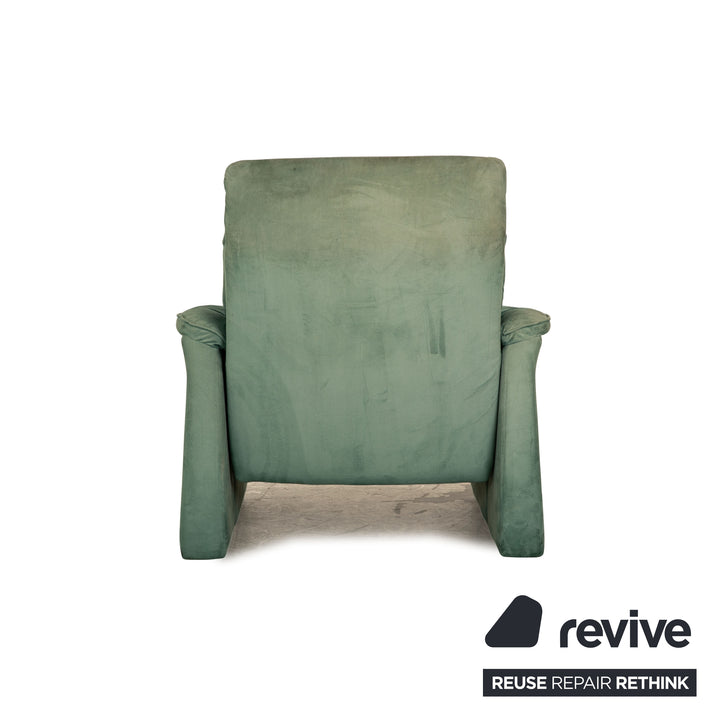 Laauser Motion Stoff Sessel Garnitur Türkis Grün Sessel Hocker manuelle Funktion Relaxfunktion