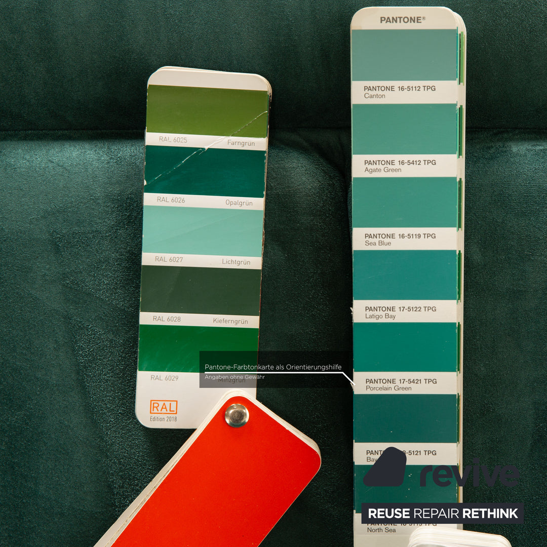 Laauser Motion Stoff Sessel Garnitur Türkis Grün Sessel Hocker manuelle Funktion Relaxfunktion