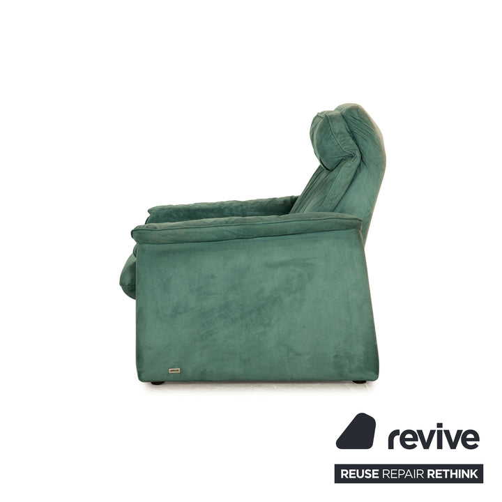 Laauser Motion Stoff Sessel Garnitur Türkis Grün Sessel Hocker manuelle Funktion Relaxfunktion