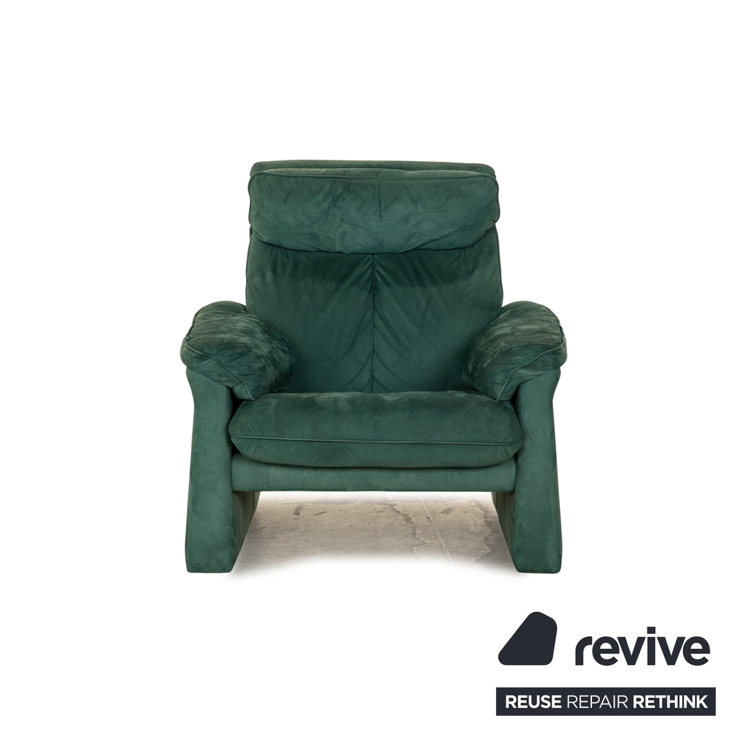 Laauser Motion Stoff Sessel Garnitur Türkis Grün Sessel Hocker manuelle Funktion Relaxfunktion