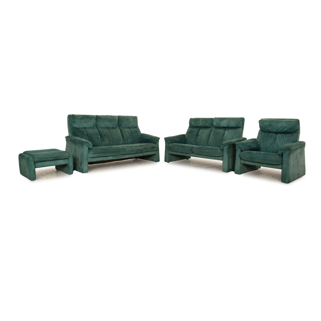 Laauser Motion fabric sofa set turquoise green three-seater two-seater armchair stool manual function relaxation function