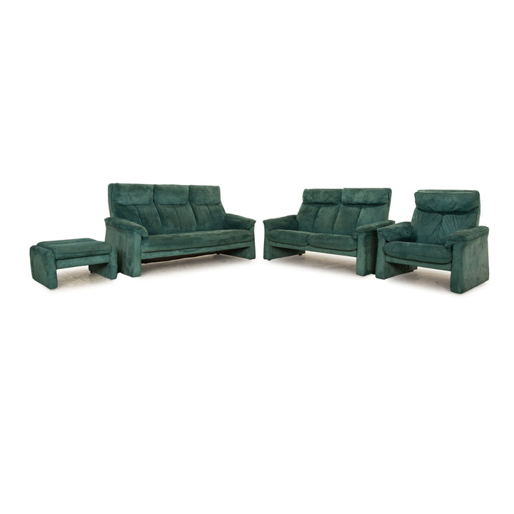 Laauser Motion fabric sofa set turquoise green three-seater two-seater armchair stool manual function relaxation function